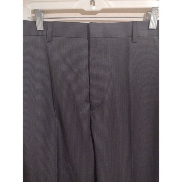 NWT Men's Structure Flat Front Super 150's Wrinkle Resistant Black Pants 40x32 - Picture 8 of 9
